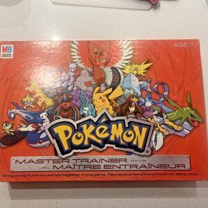 Pokemon Master Trainer Board Game Orange Box Milton Bradley 2005 (100% Complete)